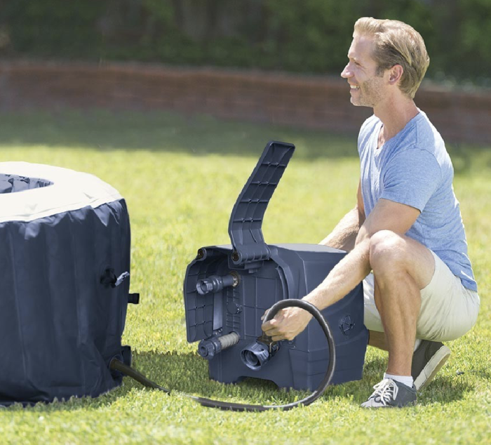 Spa Gonflable – INTEX – Blue Navy 4 places + Couverture Thermique – DESTOCKAGE – Image 3