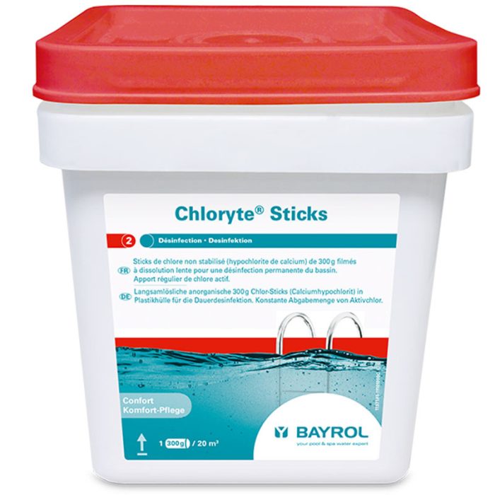 Chlore lent non stabilisé Bayrol Chloryte Sticks 300g - 4,5kg – Image 1
