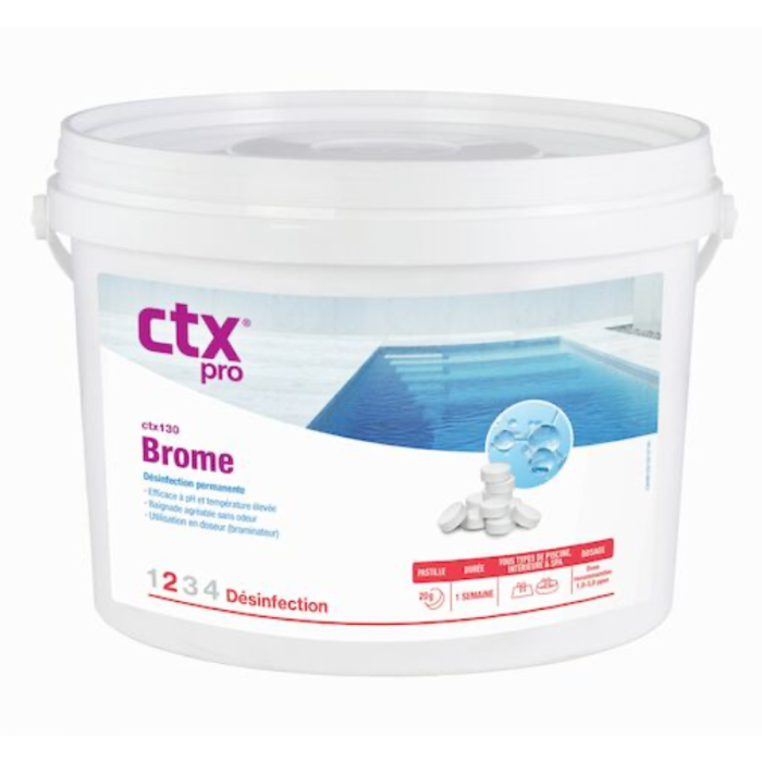 Brome CTX 130 piscines & spas - galet/pastilles 20g. - 5kg – Image 1