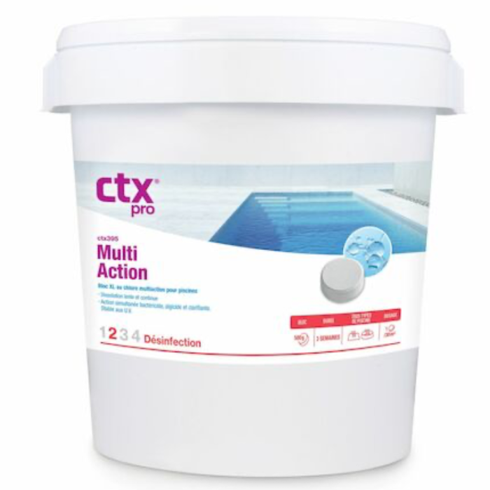 Chlore multiaction CTX 395 (Triplex) - Galets 500 g – Image 1