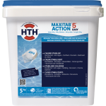 Chlore multiaction HTH MAXITAB Action 5 Easy galets 200 g. - 5 kg