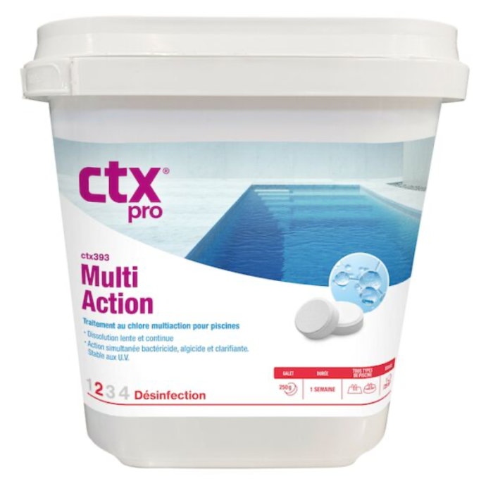 Chlore multiaction (Triplex) CTX 393 Astral - Galets 250 g – Image 1