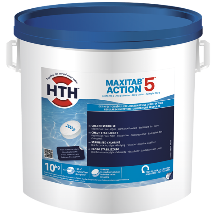 Chlore multifonction hth® MAXITAB Action 5 galets 200g – Image 3