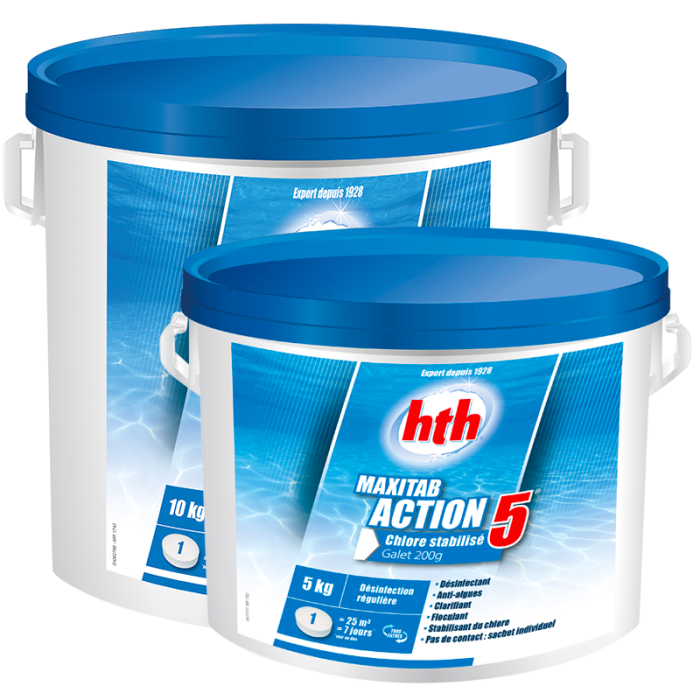 Chlore multifonction hth® MAXITAB Action 5 galets 200g – Image 4