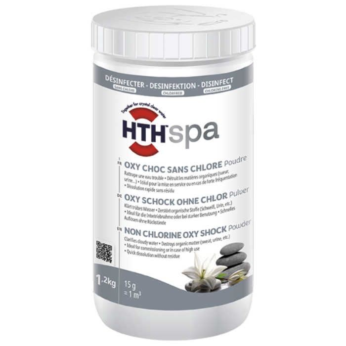 Choc sans chlore poudre (oxygène actif) hth Spa - 1,2 kg – Image 1
