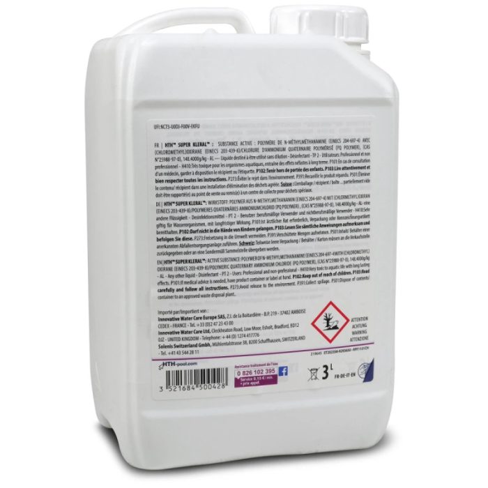 Clarifiant triple action hth Super KLERAL 3 litres – Image 2