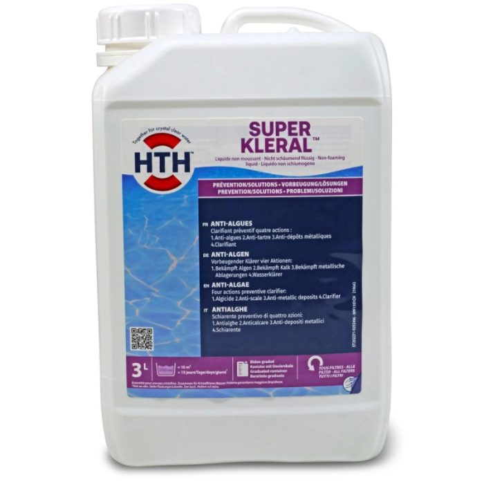 Clarifiant triple action hth Super KLERAL 3 litres – Image 1