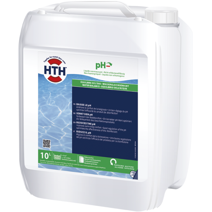 Correcteur de pH hth® pH MOINS liquide 15% - non moussant 10 litres – Image 1
