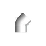 Coude PVC 45° à coller – Image 2