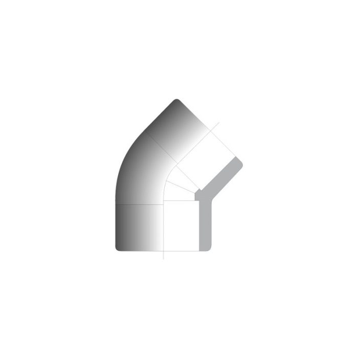 Coude PVC 45° à coller – Image 2