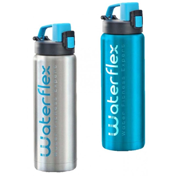 Gourde isotherme Waterflex - bleu ou argent – Image 1