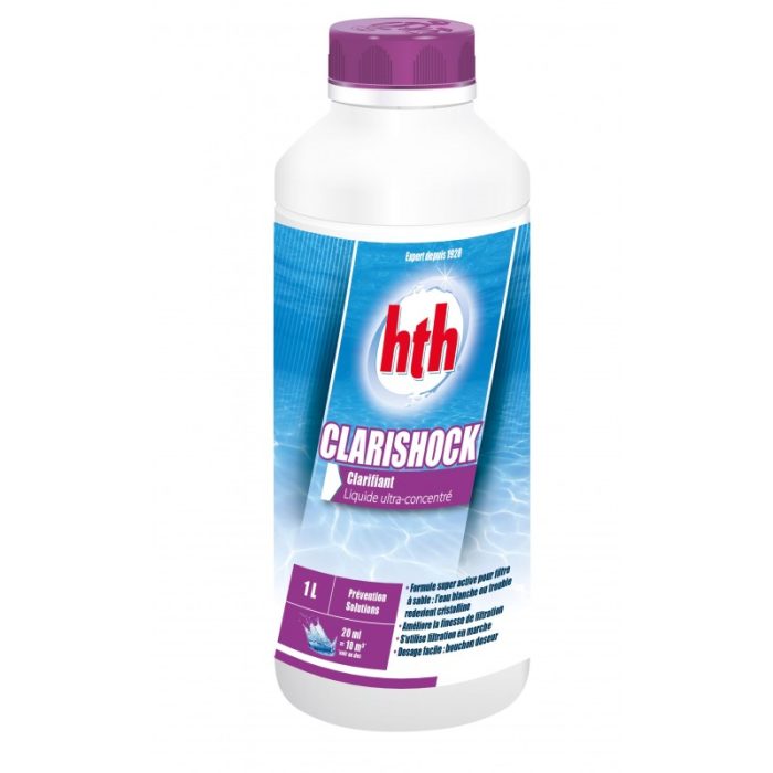 Clarifiant liquide ultra-concentré hth CLARISHOCK 1 litre – Image 2