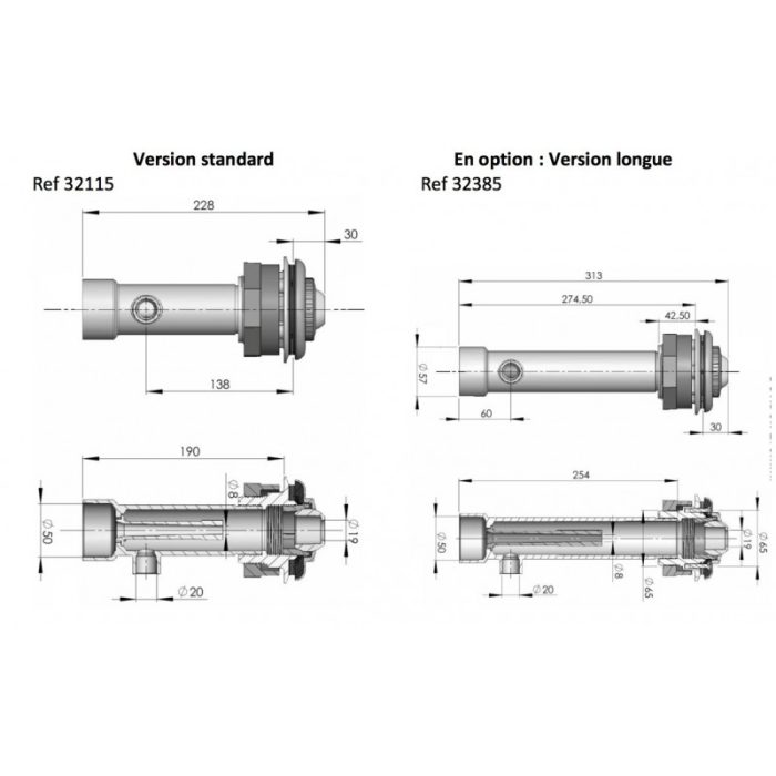 Kit Balnéo ACIS complet : 9 buses + pompe NCC 215M - piscine panneau & béton/liner – Image 4