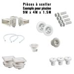 Kit construction béton / Liner, éclairage LED couleur, télécommande, coffret 100 V.A. – Image 5