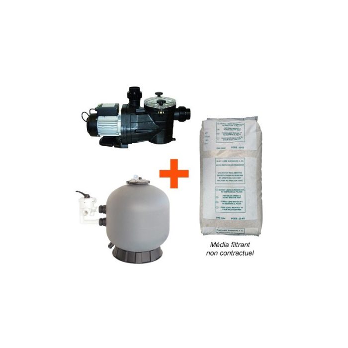 Kit Filtration Piscine, Vipool (pompe + filtre + sable) – Image 1