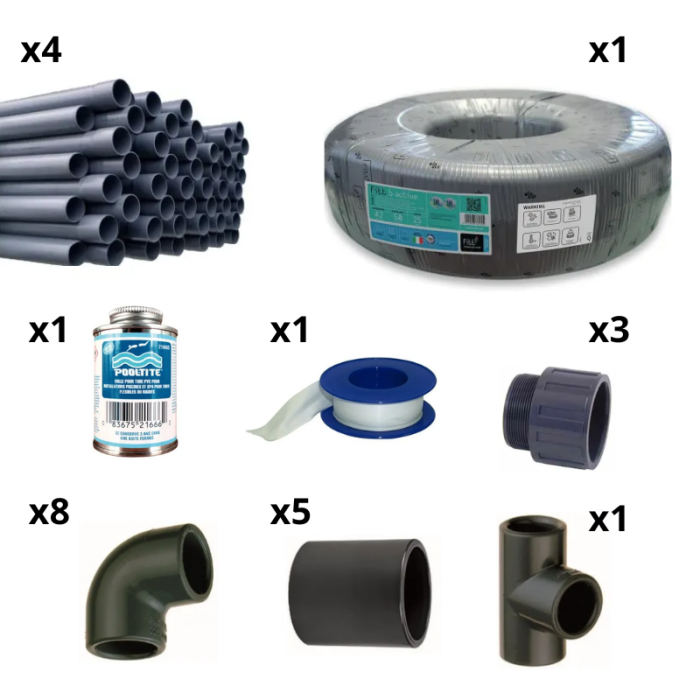 Kit plomberie complet pour raccordement local technique – Image 1