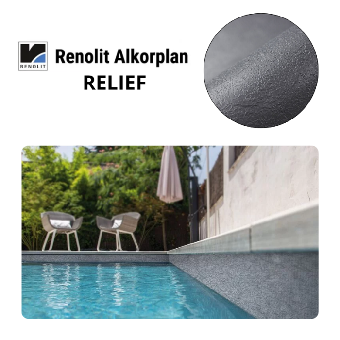 Liner PVC armé 180/100e uni antidérapant Alkorplan Relief – Image 7