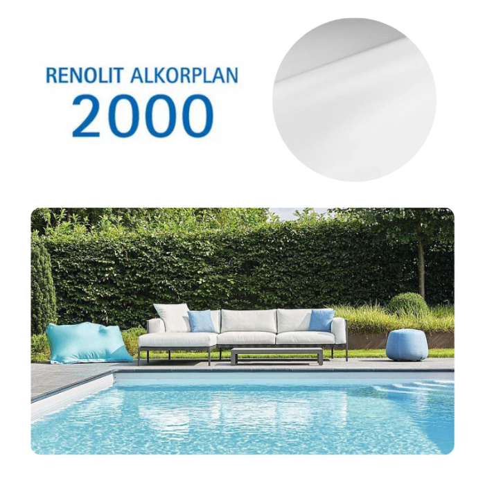 Liner PVC armé 150/100e Uni avec vernis Alkorplan 2000 Blanc – Image 1