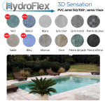 Liner PVC armé Hydroflex 3D Sensation supérieur verni Relief 150/100e