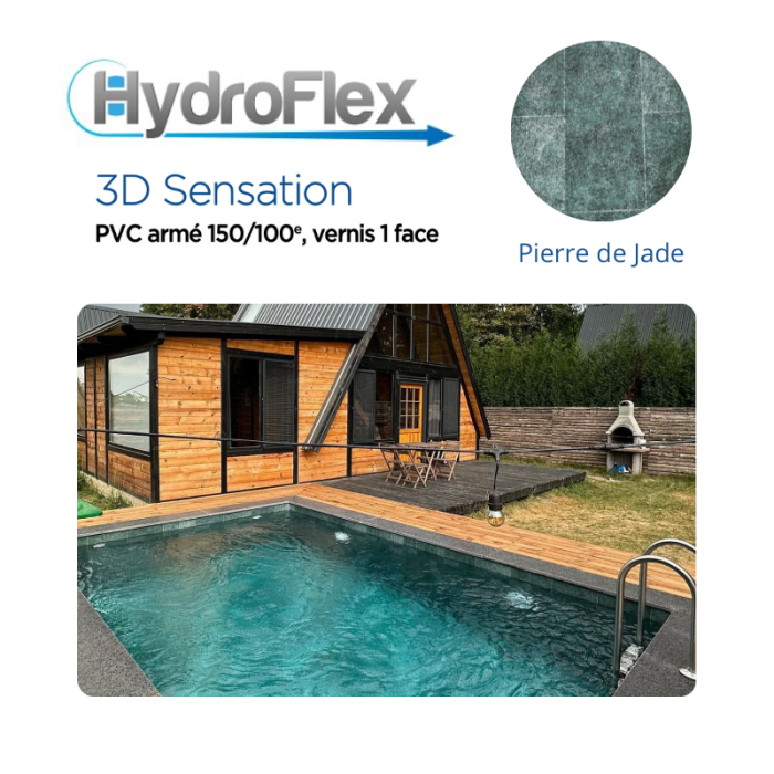 Liner PVC armé Hydroflex 3D Sensation supérieur verni Relief 150/100e – Image 5