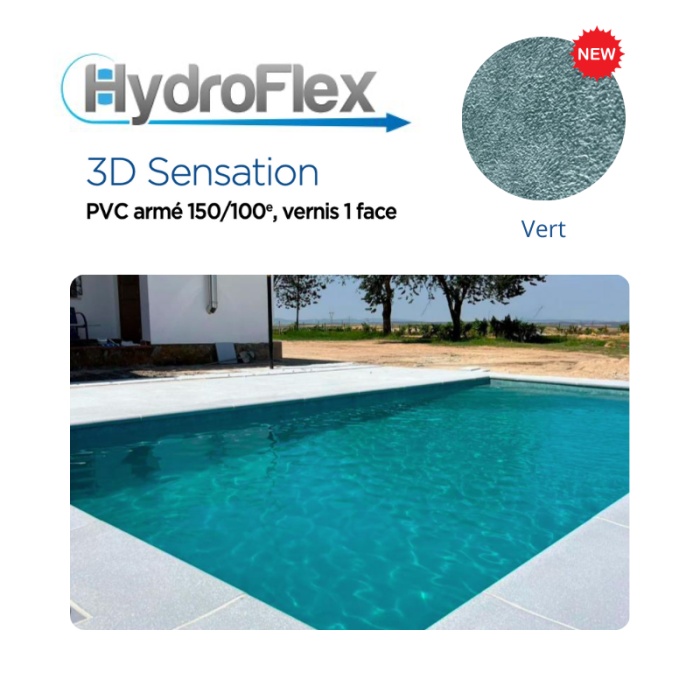Liner PVC armé Hydroflex 3D Sensation supérieur verni Relief 150/100e – Image 6