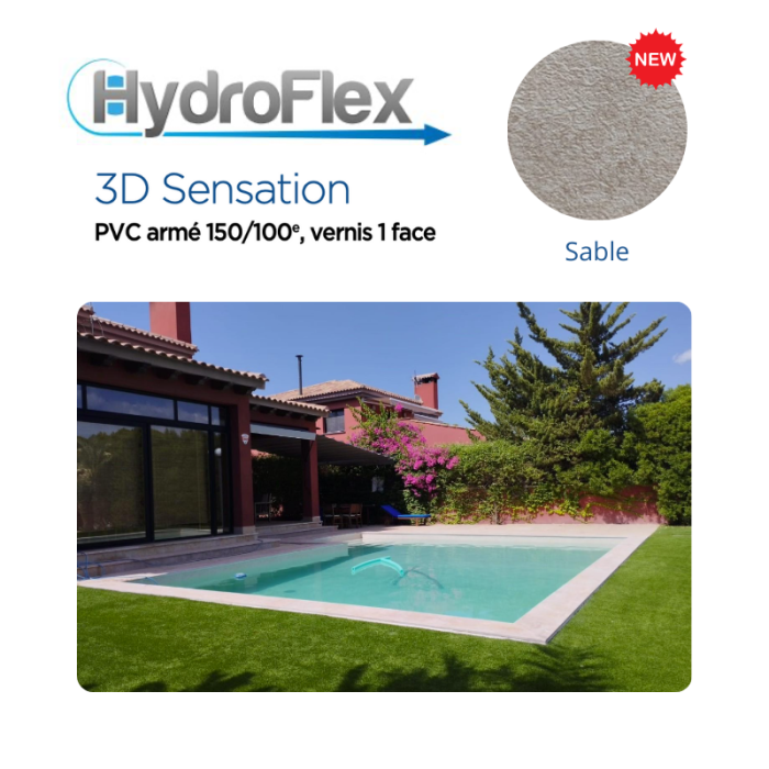 Liner PVC armé Hydroflex 3D Sensation supérieur verni Relief 150/100e – Image 7