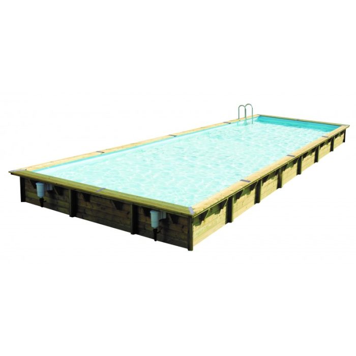 Piscine bois Ubbink rectangulaire Linéa 500 x 1100 x 140 cm – Image 1