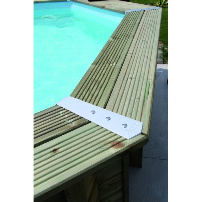 Piscine bois octogonale allongée Ubbink Océa 610 x 400 x 130 cm – Image 7
