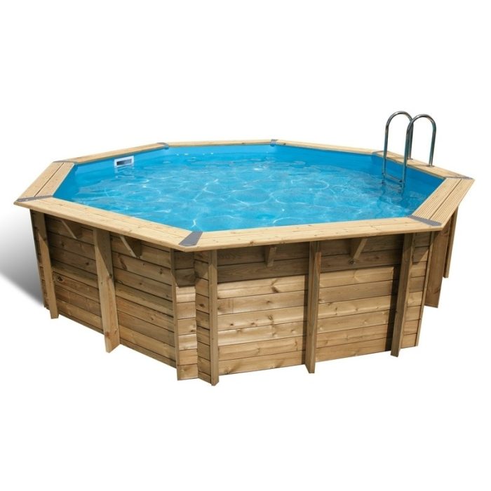 Piscine bois octogonale Ubbink Océa Ø 430 x H 120 cm – Image 1