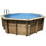Piscine bois octogonale Ubbink Océa Ø 510 x H 120 cm