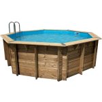 Piscine bois octogonale Ubbink Océa Ø 580 x H 130 cm