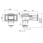 Skimmer Prestige 17,5 L Astral, grande meurtrière - piscine béton/liner – Image 4