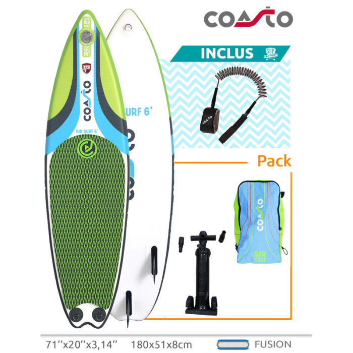 Surf gonflable Coasto Air surf 6'' – Image 2
