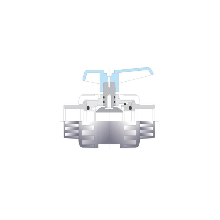 Vanne PVC à boisseau sphérique PN-16 Easyselect – Image 1